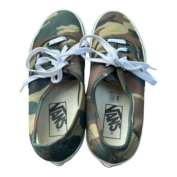 Vans‎ Authentic Camo Sneakers - Green and Brown Woman’s 7.5/Mens 6 - Picture 8 of 9